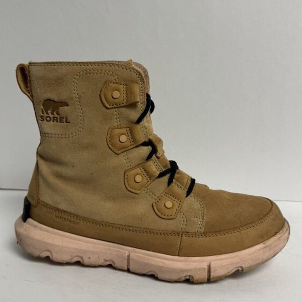 Sorel Women's Explorer Joan II Tan Waterproof Winter Boots, Size 7.5M
